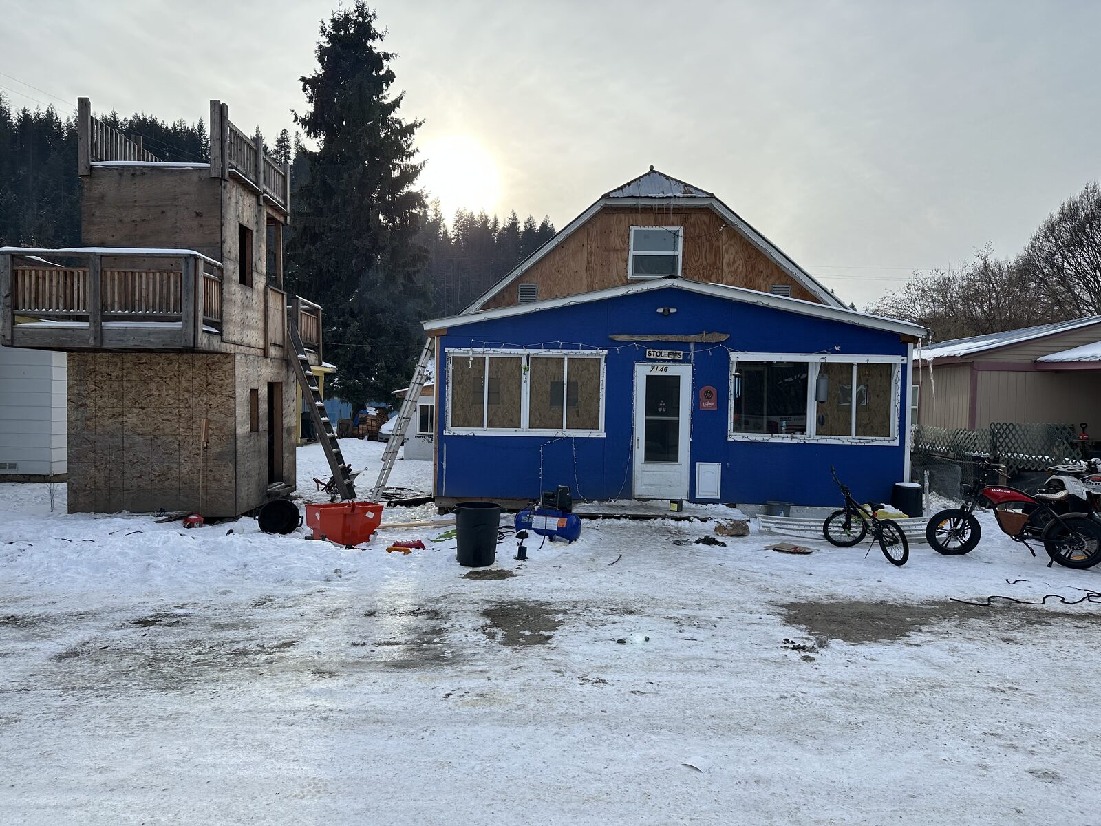 7146 Cedar St before rehab, exterior