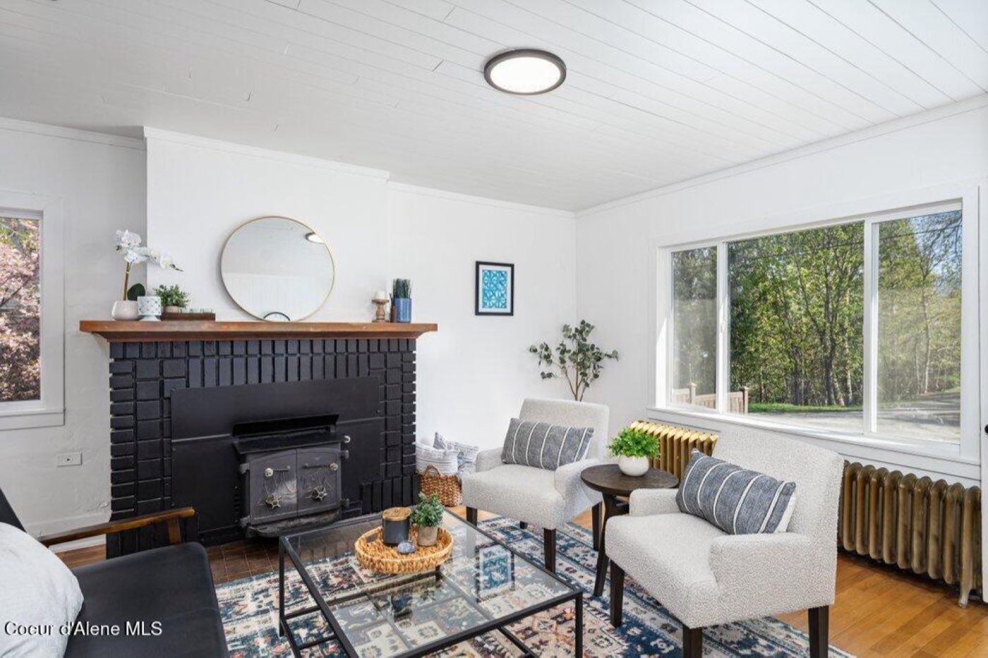 6972 Oak St after rehab, living room